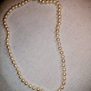 Monet faux pearl knotted necklace.